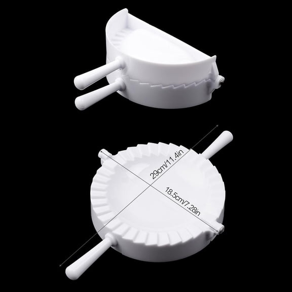 Aoqianlan Manual Dumpling Maker Tool - Large Red Plastic, Grade, Easy to Use!