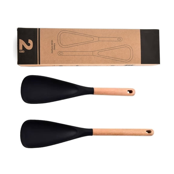 Aoqianlan Nonstick Cookware Cooking Spoon, Silicone Spoon for Mixing, Scoop, and Scrape