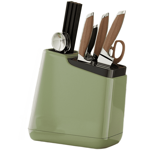 Aoqianlan Plastic Utensil Holder Storage Rack for Kitchen Countertop Multifunctional Green