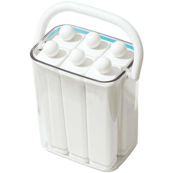 Aoqianlan Popsicles Molds with Lid, Portable Silicone Long Bar Ice Tray, DIY ice-pop Molds