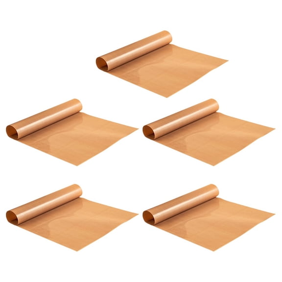 Aoqianlan Reusable Baking Liner Foil 40 x 60 cm Pack of 5 PTFE Coated Dishwasher Friendly