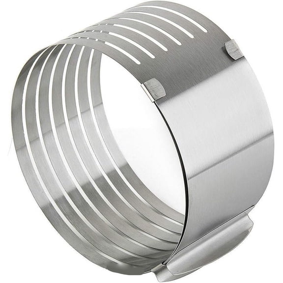 Aoqianlan Stainless Steel Cake Layering Slicer Adjustable for Cakes Bread 16.5x16.5x9cm