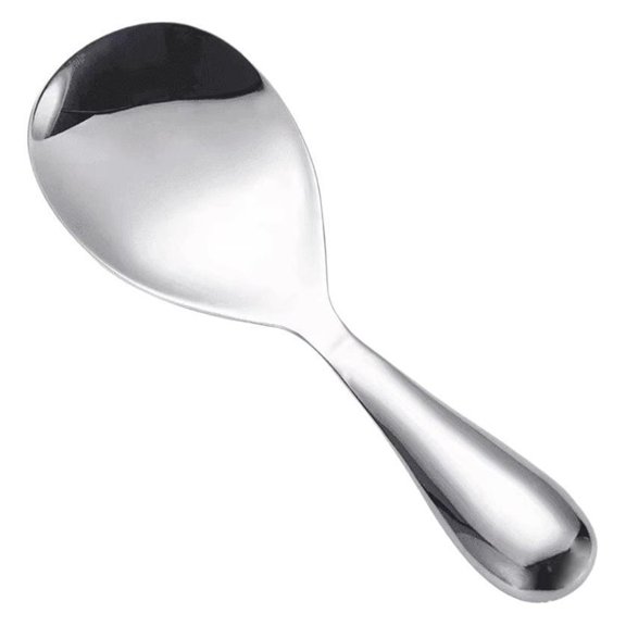 Aoqianlan Stainless Steel Rice Spoon 410 Mirror Polished Smooth Edge Ergonomic Handle