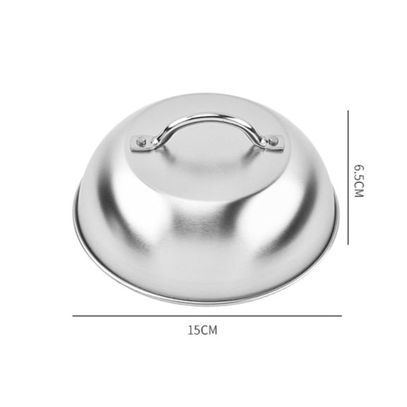 Aoqianlan Stainless Steel Round Lid Domed Design for Cookware 22.5 x 10.5cm 15 x 6.5cm