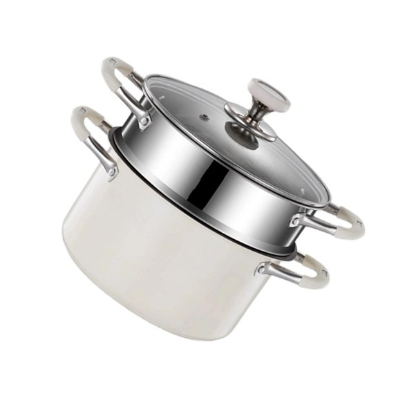 Aoqianlan Titanium Stew Pot with Steaming Rack Soup Pot With Lid five-layer bottom Pot