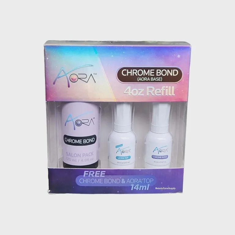 Aora Top Kit 4oz Refill, Free Chrome Bond & Top Gel 0.47oz Aora Top Kit 4oz Refill, Free Chrome Bond & Top Gel 0.47oz