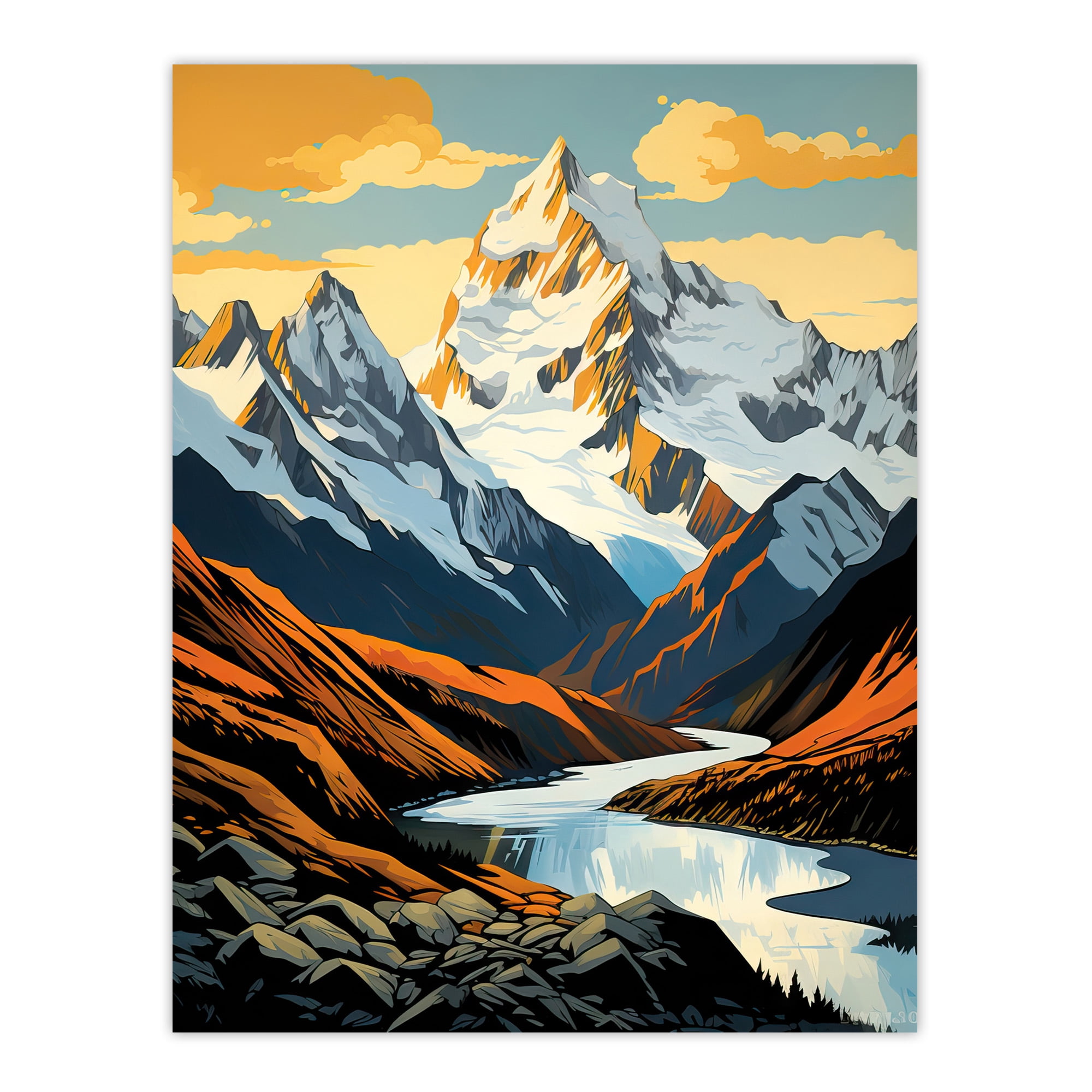 Aoraki Mountains Art Print main image 1