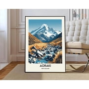 Aoraki Mount Cook New Zealand Poster Unframed Paper Print
