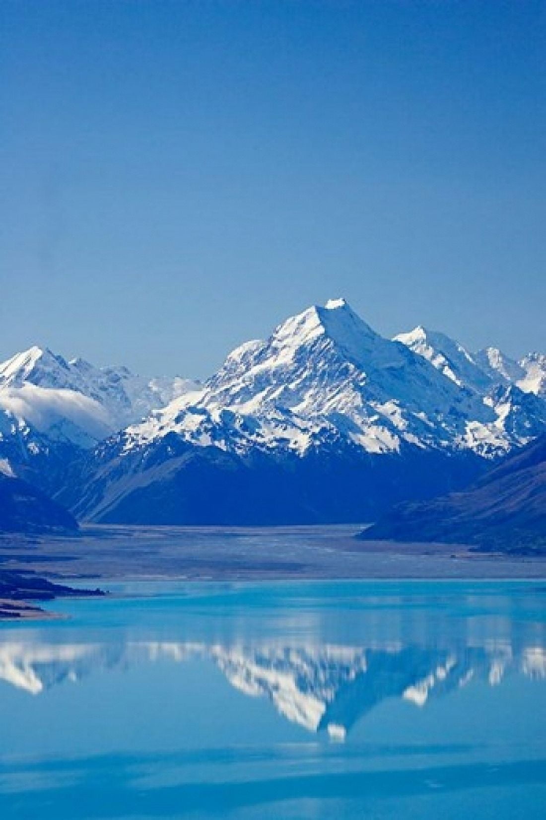 Aoraki Mt Cook and Lake Pukaki South Canterbury South Island New Zealand Canvas Art - David Wall DanitaDelimont (12 x 17)