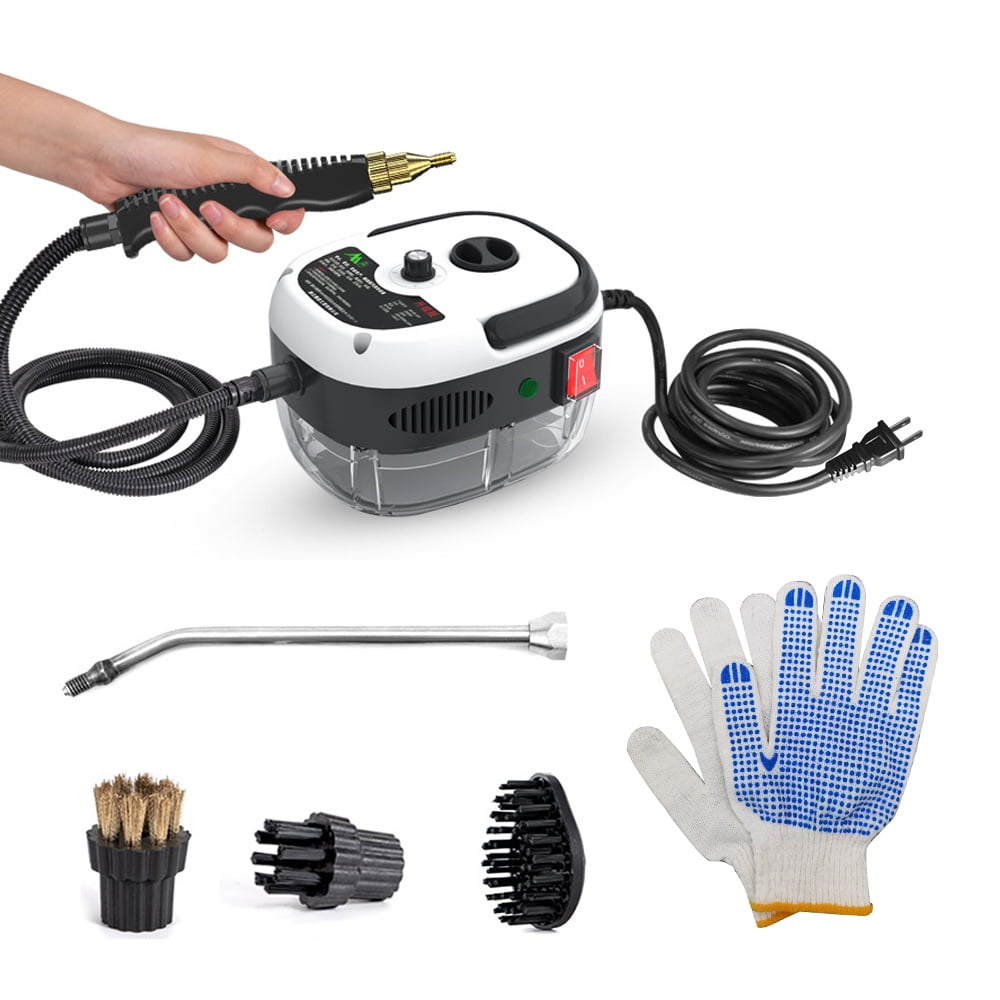 White Handheld High Temperature Steam Cleaner with Brush Heads