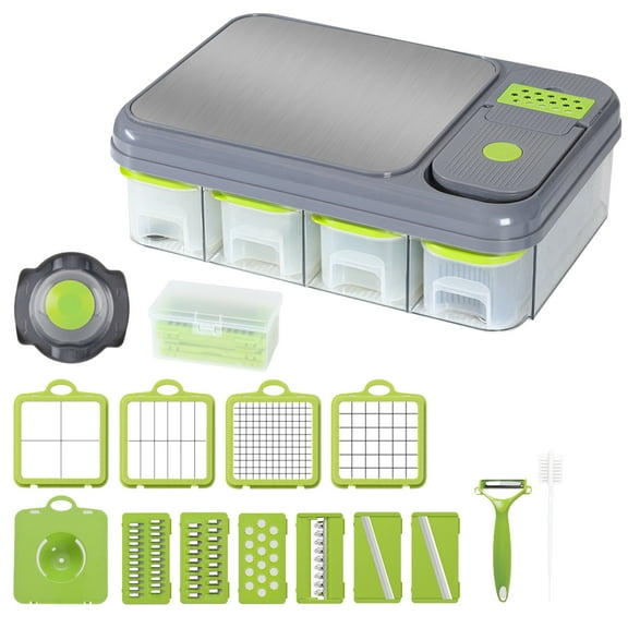 Aoresac 7 In 1 vegetable chopper with container and Lid Mini Chopper Food Processor for Onion Garlic Multifunctional Kitchen Dicer Chopper with Egg White Separator Hand Guard