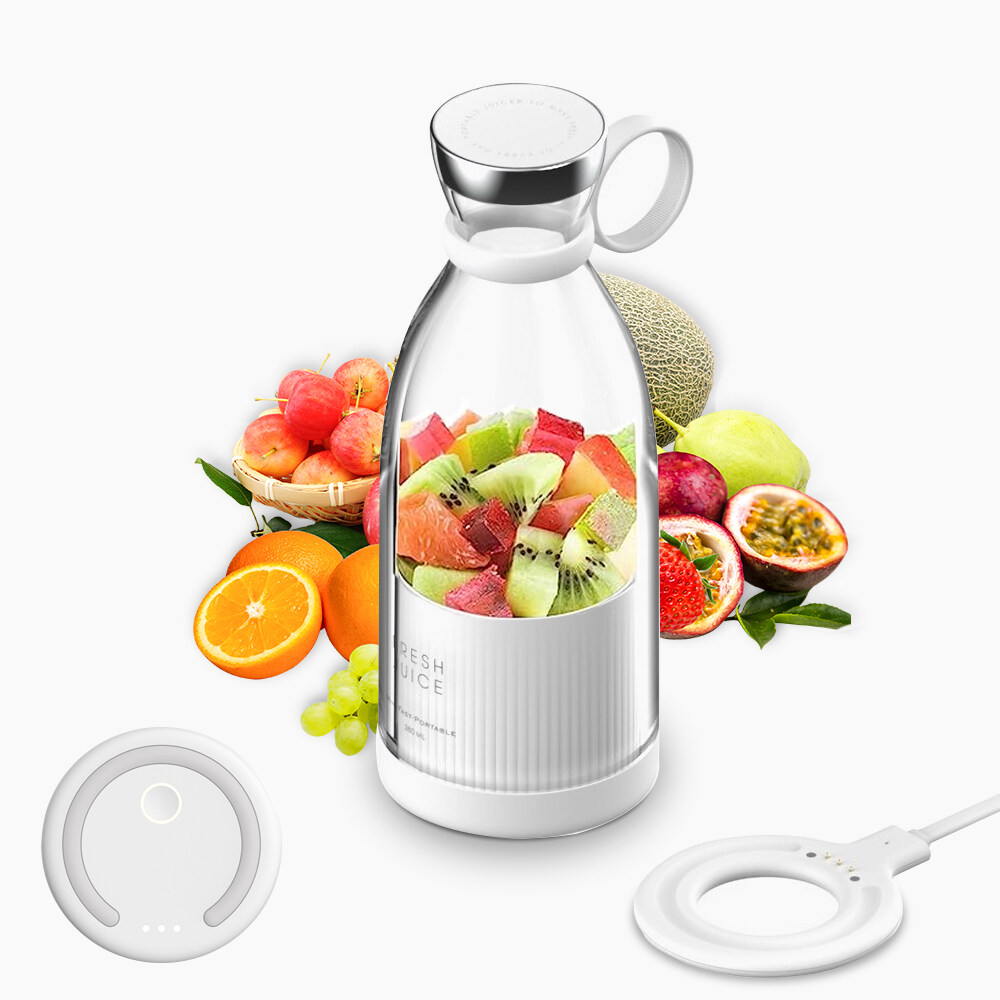 Aoresac Personal Size Blender Battery Powered USB Rechargeable Portable Blender for Shakes and Smoothies 350ml Fresh Juice Blender Cup with Stainless Steel 4 Blades for Travel Gym Kitchen