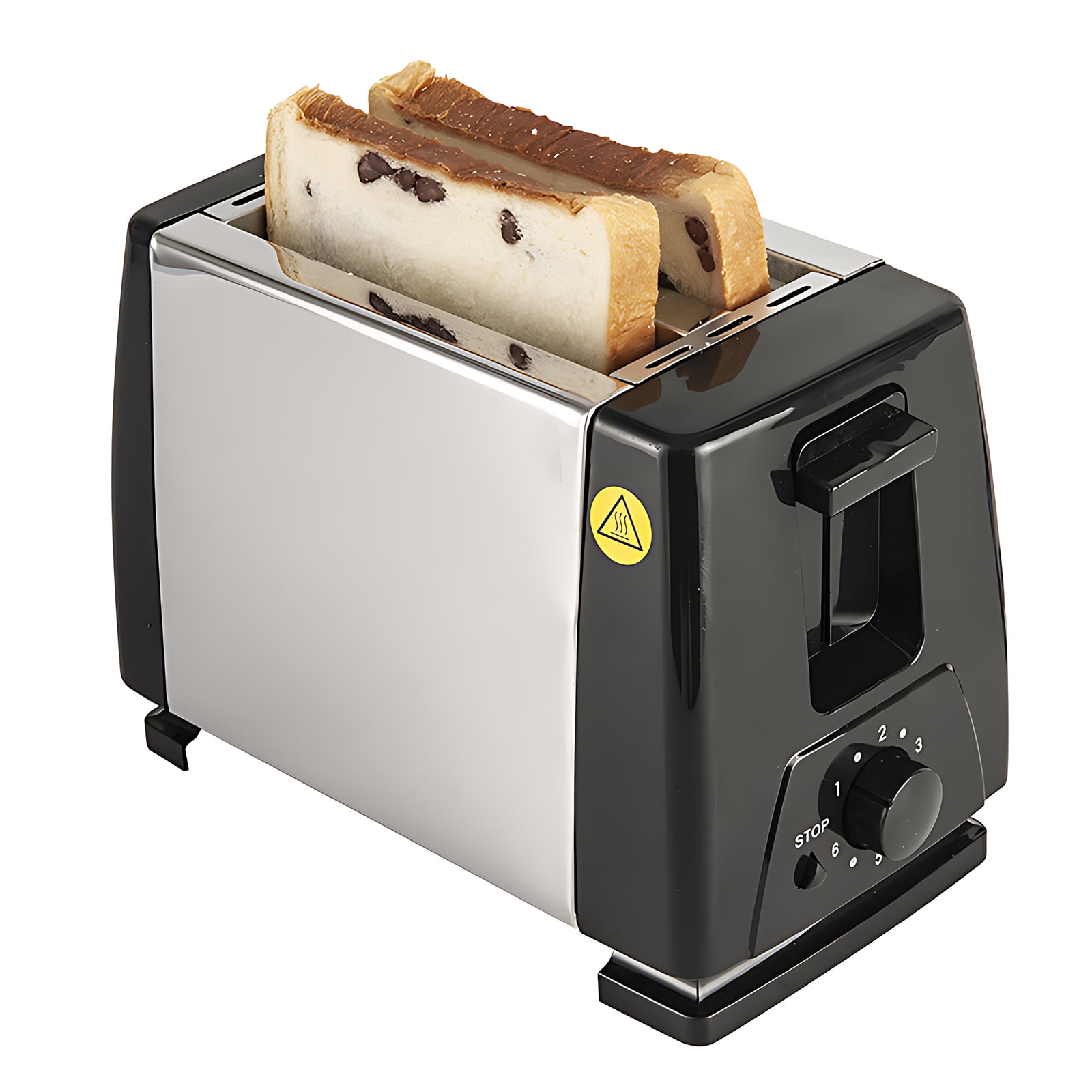 Aoresac Toaster 2 Slice Wide Slot with 6 Preset Temperature and Timing Small Stainless Steel Bread Toaster with Manual Stop and Removable Crumb Tray for Home Kitchen Office