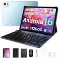 thumbnail image 1 of Aorlym P12 Plus Tablet, 12.2" 2.4K IPS Tablet, 48GB RAM (12GB+36GB Extended) 256GB ROM, Android 16, 120Hz, 12000mAh, 13MP+8MP Camera, 5G WiFi, 7.6mm Ultra-Thin Tablet with Keyboard, Pen, Headphone, 1 of 11