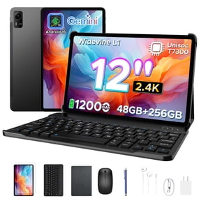 Aorlym P12 Pro 12 Inch Android 16 Tablet with Keyboard & Pen, 4G LTE Dual SIM, Gemini AI, 48GB+256GB/2TB TF, 12000mAh Battery, 120Hz Display, Face Unlock, Widevine L1 Tablet