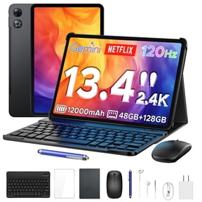 Aorlym P13 Android 16 Tablet, 13 inch Tablets with Gemini AI, IPS 2.4K, 120Hz, 48GB RAM+128GB ROM/2 TF, 12000mAh/18W, T7280 Octa-Core, 16MP, Face ID, 5G WiFi, GPS, OTG, Keyboard Stylus