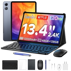 Aorlym P13 Android 16 Tablet, 13 inch Tablets with Gemini AI, IPS 2.4K, 120Hz, 48GB RAM+128GB ROM/2 TF, 12000mAh/18W, T7280 Octa-Core, 16MP, Face ID, 5G WiFi, GPS, OTG, Keyboard Stylus