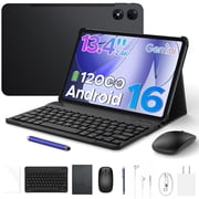 Aorlym P13 Pro 13.4 inch Large Tablet, Android 16 Tablets, Gemini AI, 120Hz, 48GB RAM+256GB ROM, 12000mAh/18W, T7280 Octa-Core, 4G Dual SIM, OTG, 16MP, Face ID, 5G WiFi, Keyboard Stylus