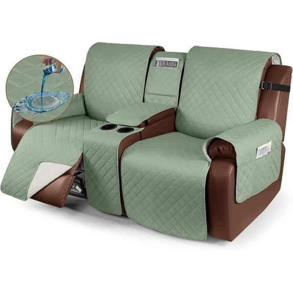 Aorsher 100% Waterproof Recliner Chair Cover, Recliner Chair Cover Furniture Protector with Elastic Straps for Kids, Reclining Couch Covers for Pets, Dogs