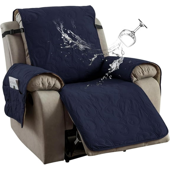 Aorsher 100% Waterproof Recliner Chair Cover, Washable Recliner Chair Covers for Living Room, Non-Slip Fabric Recliner Cover for Pets Kids Protector