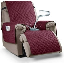 Aorsher 100% Waterproof Recliner Chair Cover, Washable Recliner Chair Seat Cover, Non-Slip Reclining Cover with Elastic Straps for Kids, Pets