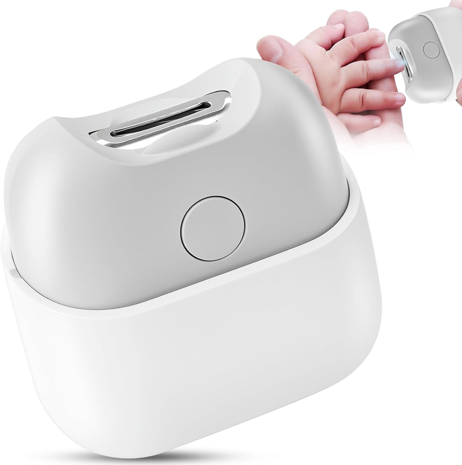 Aorsher 2 Speeds Automatic Nail Clipper, Multi-Function Electric Nail Clipper with Light and Nail Chip Storage, Rechargeable Electric Nail Clipper  for Babies, Adults and Seniors