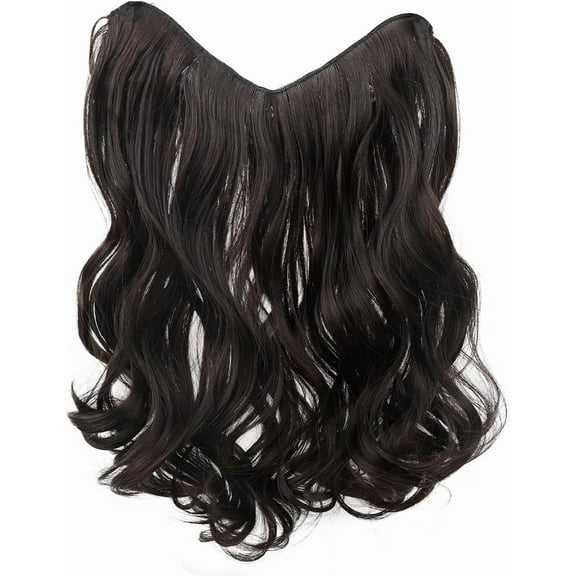 Aorsher 20inch Clip in Extensions One Piece 3/4 Natural Black Full Head Hair Extensions Clip In Seamless V Clip in Hair Extensions with Four Clips for Women