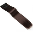 thumbnail image 1 of Aorsher 24 Inch Clip in Hair Extensions 6pcs Long Straight Synthetic Remy Hair Extensions Reddish Brown Natural Looking Hair Piece for Daily Use, 1 of 6