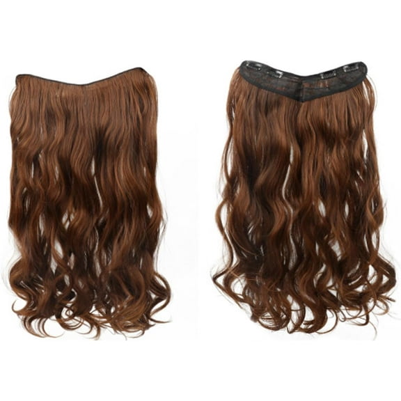 Aorsher 24inch Clip in Extensions One Piece 3/4 Full Head Light Brown Hair Extensions Clip In Seamless V Clip in Hair Extensions with Four Clips for Women