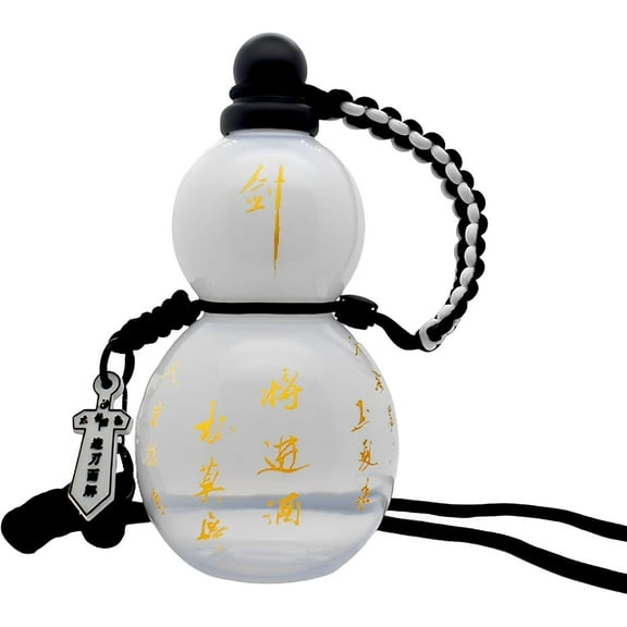 Aorsher 28oz Large Cpacity Gourd Water Bottle for Outdoor Use, Tritan Material, BPA-Free, Reusable, Leak-Proof, Equipped with a Strap, Waist Rope, Cup Brush, Charms and Stickers