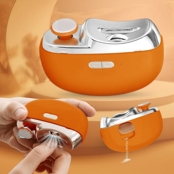 Aorsher 3 In 1 Electric Nail Clippers with Polish, USB Rechargeable Automatic Fingernail Clippers with Light, Battery Powered Nail Trimmer for Elderly, Adults and Women