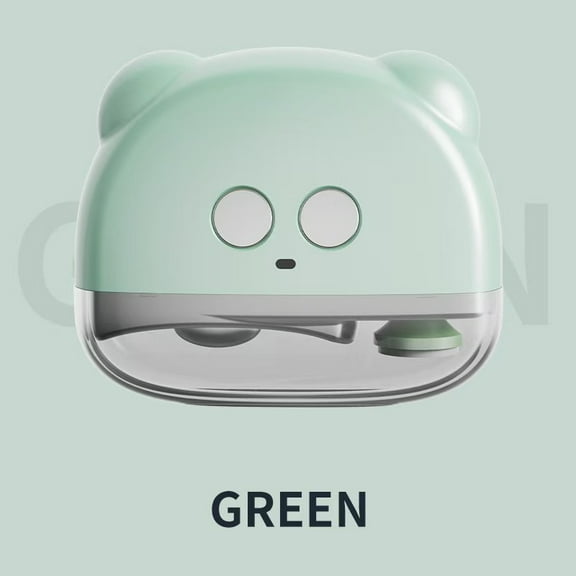 Aorsher 3-Speed Automatic Nail Clipper with LED Light and Nail Clipping Collector, Portable & Rechargeable Electric Nail Trimmer for Seniors and Adults, Green