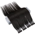 thumbnail image 1 of Aorsher 6D Hair Extensions Human Hair 10 Rows Invisible Seamless No Trace 6D Hair Extensions Fast No Trace Feather Extension 1 Row 5 Bundles 50g 20inch Natural Black, 1 of 10