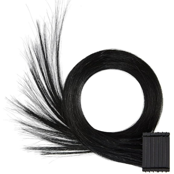 Aorsher 6D Hair Extensions Real Human Hair 10 Row 2nd Generation Hidden Hair Extensions Soft Smooth Perm and Dye Hair, Fast Installation and Removal 5 Strands/1Row 22inch Jet Black