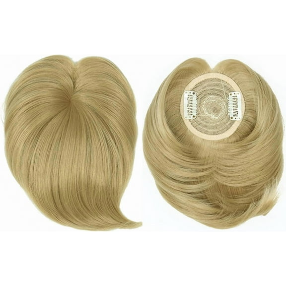 Aorsher 7 Inch Hair Topper Layered Synthetic Hair Toppers for Women with Thinning Hair Medium Linen Wiglets Toppers Hair Pieces