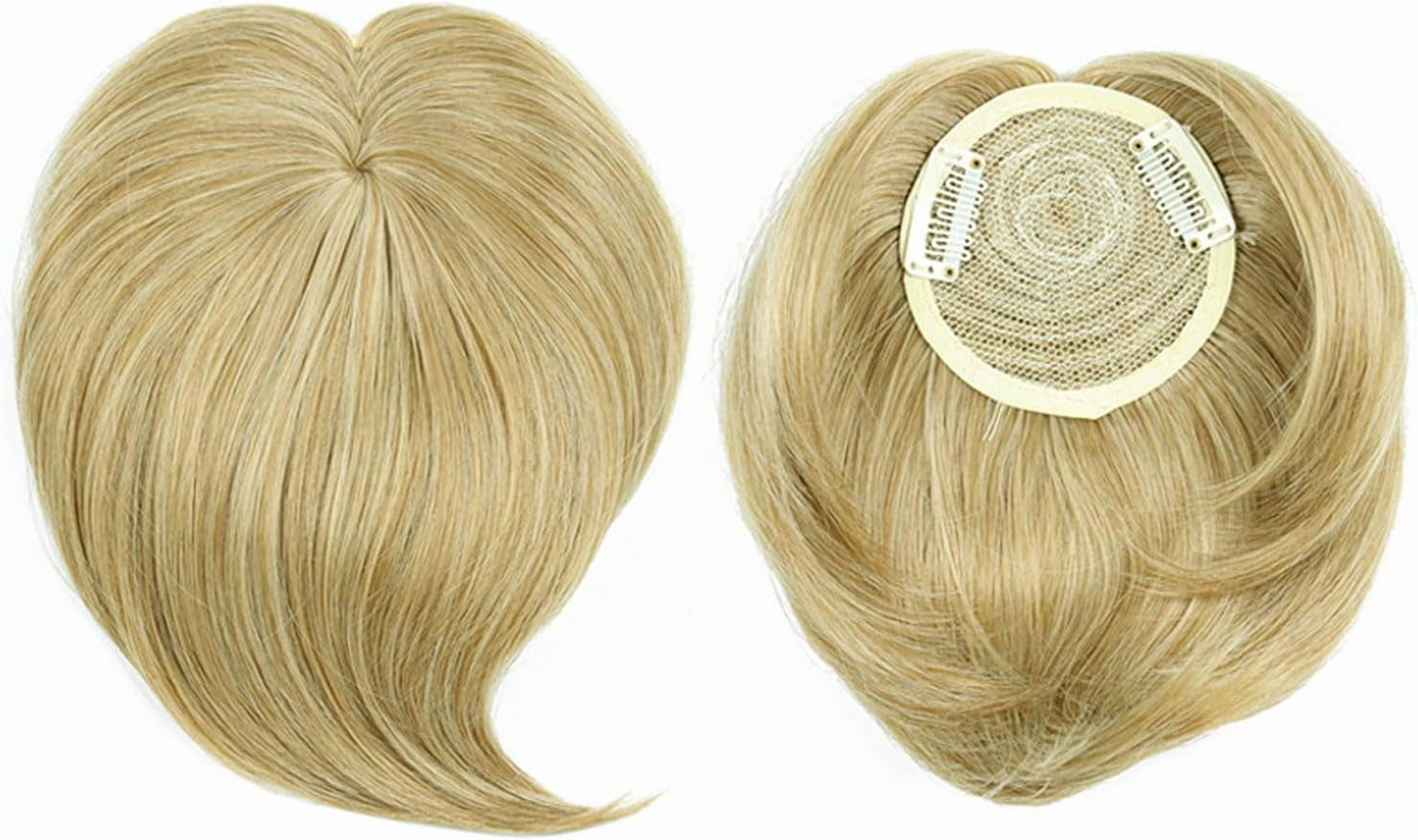Aorsher 7 Inch Hair Topper Layered Synthetic Hair Toppers for Women with Thinning Hair Wiglets Toppers Hair Pieces Blonde Mix Caramel Blonde