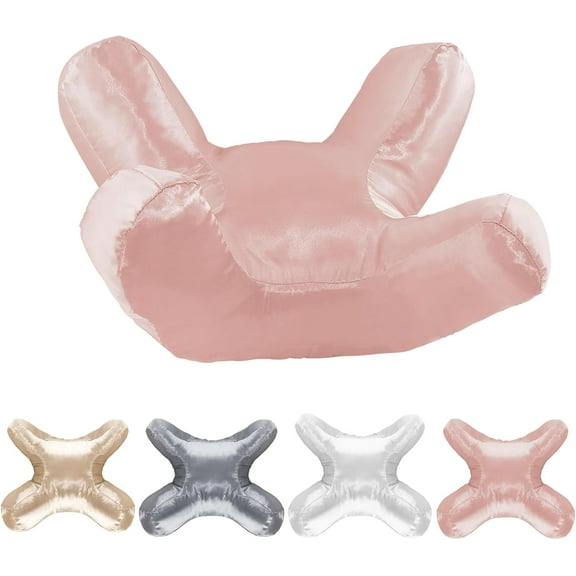 Aorsher Anti-Wrinkle Face Pillow for Side Sleepers & Back Sleepers, Massage Beauty Pillow for Wrinkles, Anti-Aging, Face Down Sleeping, Ergonomic, Pink