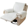 thumbnail image 1 of Aorsher Plush Recliner Chair Cover 23-30 Inches, Artificial Wool Lazy Boy Chair Cover, Washable Quilted Recliner Covers, Large Recliner Chair Protector with Side Pocket for Pet, Kids, White, 30", 1 of 9