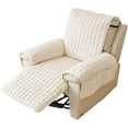 thumbnail image 1 of Aorsher Plush Recliner Chair Cover 23-30 Inches, Artificial Wool Lazy Boy Chair Cover, Washable Quilted Recliner Covers, Large Recliner Chair Protector with Side Pocket for Pet, Kids, Beige, 23", 1 of 8