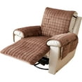 thumbnail image 1 of Aorsher Plush Recliner Chair Cover 23-30 Inches, Artificial Wool Lazy Boy Chair Cover, Washable Quilted Recliner Covers, Large Recliner Chair Protector with Side Pocket for Pet, Kids, Coffee, 23", 1 of 9