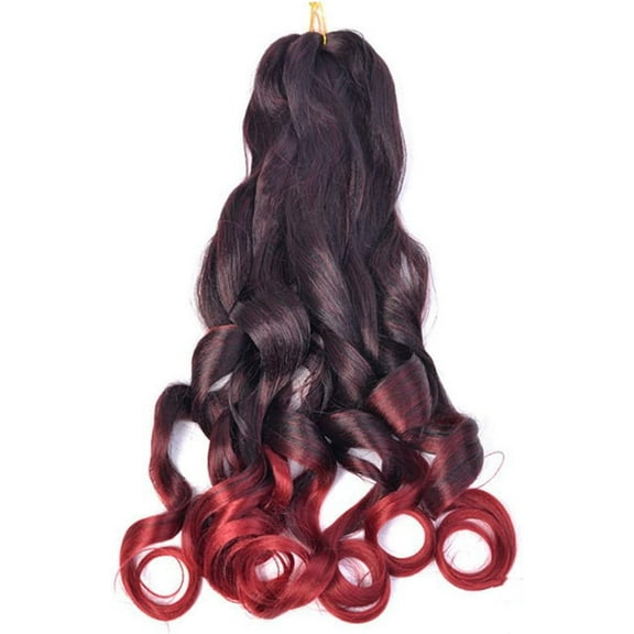 Aorsher Bouncy Braiding Hair 22inch Loose Wavy Spanish Curly Braids Hair 8 Packs Burgundy Mix Brown French Curly Crochet Hair Curly Synthetic Crochet Braiding Hair