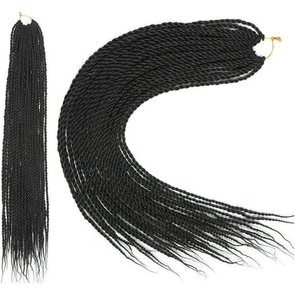 Aorsher Box Braids Crochet Hair 24 Inch Black Crochet Braids Pre Looped Crochet Hair for Black Women 6 Packs 180strands Bohemian Knotless Braids Hair