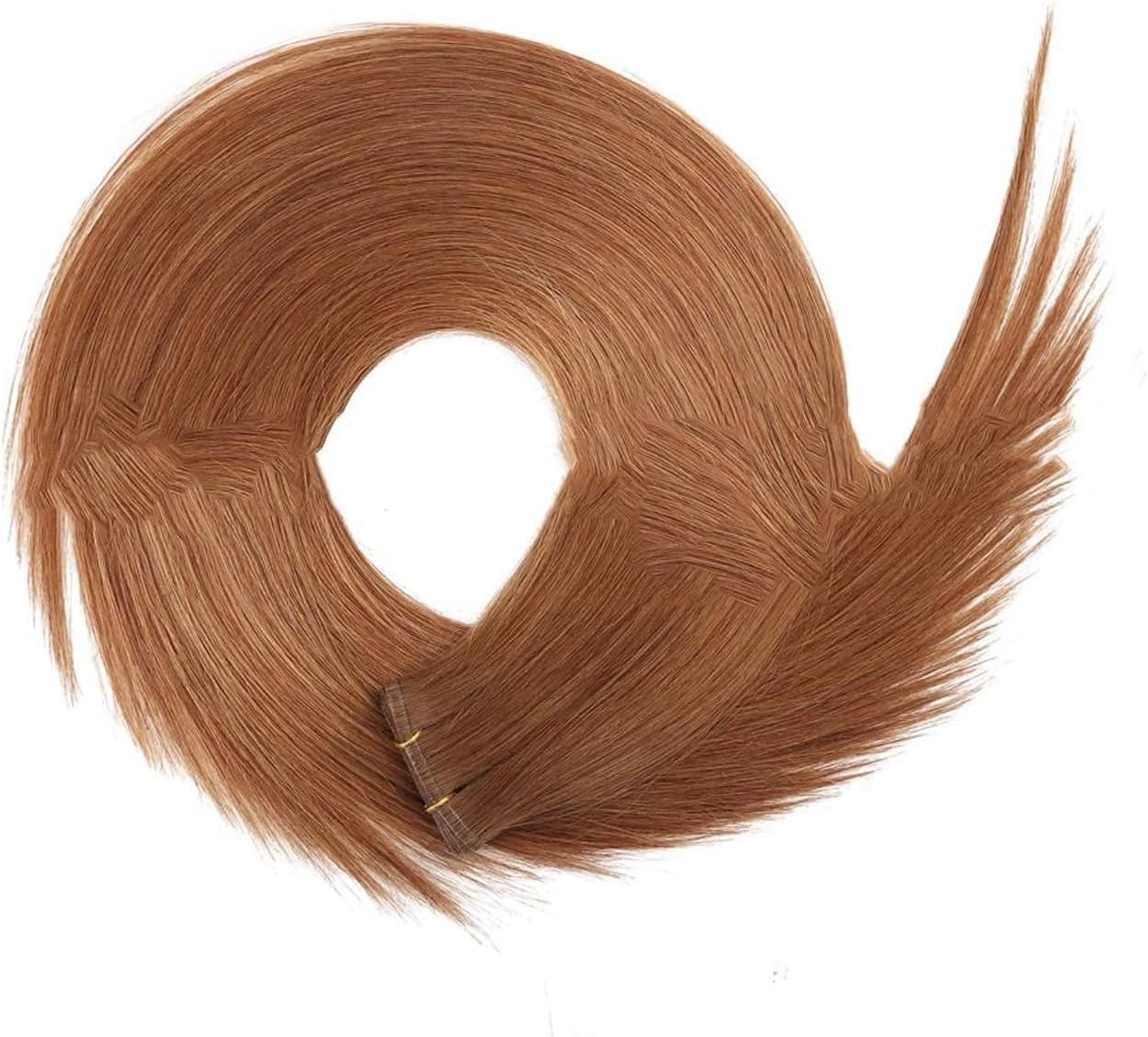Aorsher Brazilian Straight Bundles Human Hair 100% Unprocessed Virgin Remy Hair Bundles Weave 1 Bundle Medium Auburn Raw Hair Extensions Natural Straight Hair for Women 18Inch