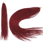 Aorsher Crochet Box Braids 24 Inch 6 Packs Goddess Box Braids Crochet Hair Prelooped Crochet Hair 2x Crochet Synthetic Braids Box Reddish Brown Synthetic for Black Women 180strands