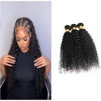 Aorsher Deep Wave Bundles Human Hair 24 Inch Wet and Wavy Bundles 100% Unprocessed Virgin Curly Weave Bundles Human Hair 1 Bundles Black