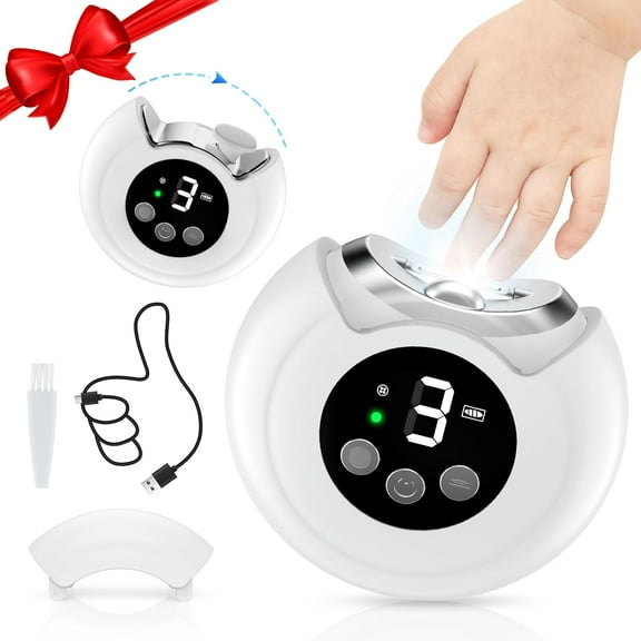 Aorsher Electric Nail Clipper, Electric Nail Trimmer with LED Light and Storage Box, 3 Speed Gears Electric Nail Clipper, Wireless Automatic Nail Clipper for Babies, Adults and Seniors