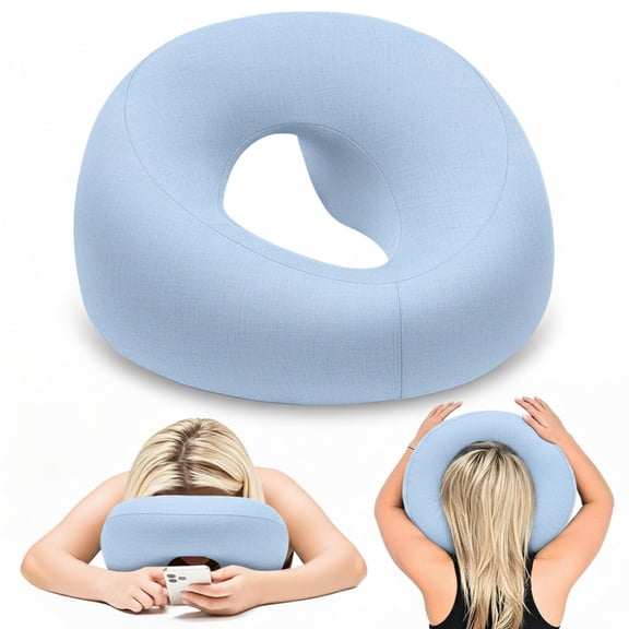 Aorsher Face Down Pillow for Stomach Sleepers, Adjustable Recovery Pillow with Breathable Face Cradle, Prone Massage Headrest for Bed, Post Eye Surgery Support for Sleeping & Beach Tanning