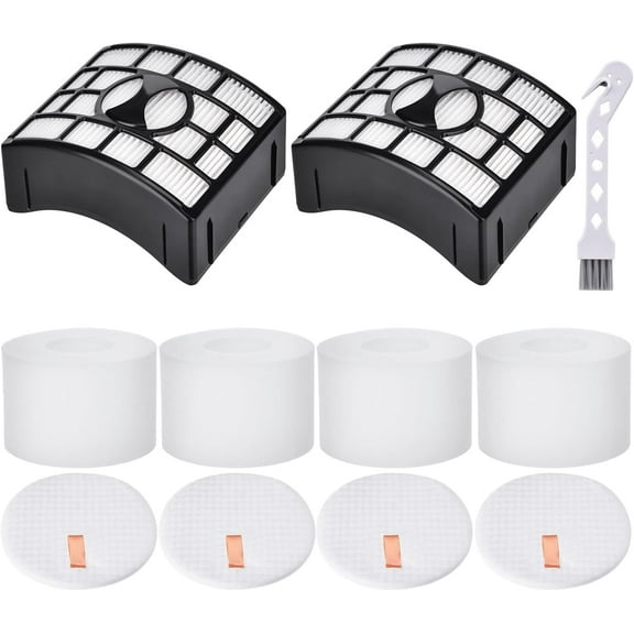 Aorsher Filter Replacement Set Compatible with Shark UV700 DuoClean Rotator Lift Away Upright Vacuum ZD550 ZD552 NV611 NV600 NV601 NV770 NV771, 2 HEPA Filters + 4 Foam & 4 Felt Filters