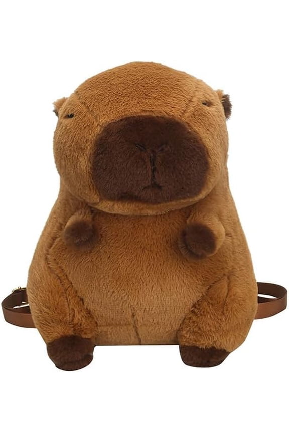 Fluffy Capybara Backpack, Stuffed Cute Doubleshoulder Backpack, Suitable for Birthday Gift