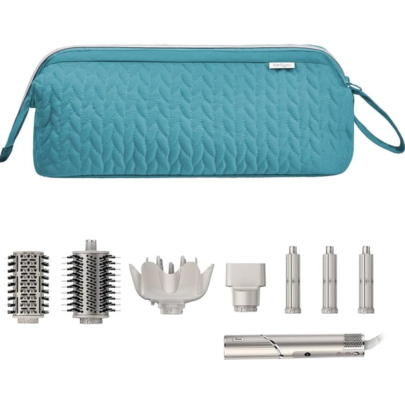 Aorsher Hair Dryer Travel Storage Bag Compatible with Shark Flex Style, Portable Organizer Bag for Styling Tools for Hair Dryer Brush, Flat Iron & Curling Iron Accessories, Teal Green